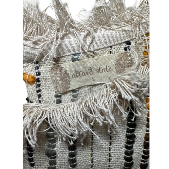 Altar'd State Womens Woven Boho Striped Blouse Top Size Large - Picture 2 of 6